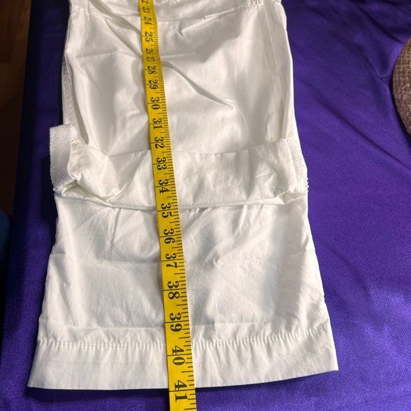 📌Kenneth Cole Reaction White Casual Poll On Pants - Roll Up Leg - Pockets - Picture 12 of 16